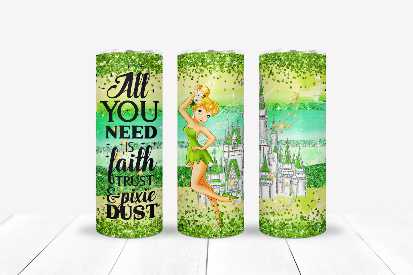 20 oz Tinkerbell Pixie Dust  Tumbler