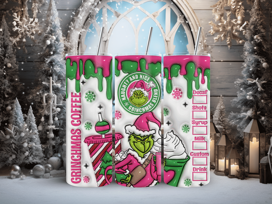 20oz Bubble Pink & Green Grinchmas Coffee