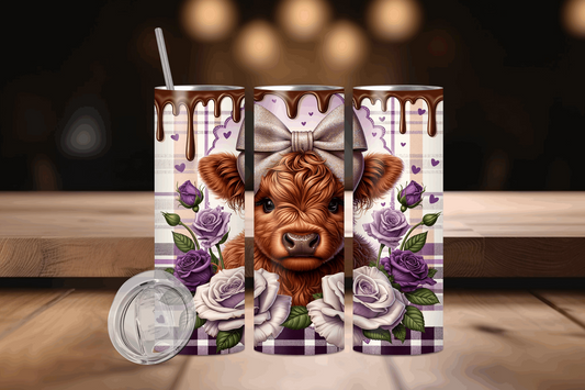 20oz cow with Chocolate Drip Tumbler