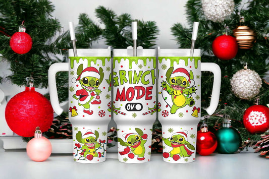 20os Tumbler with Handle Grinch Mode Green Alien