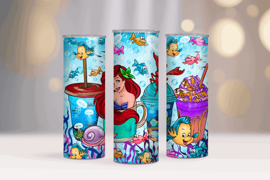 20 oz Ariel & Flounder Tumbler