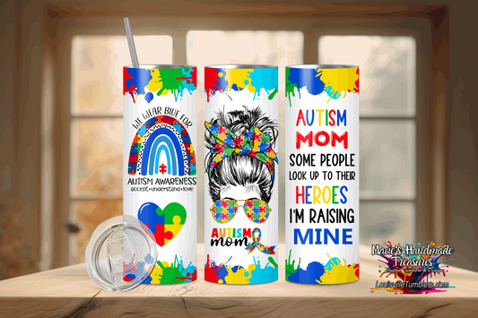 20 oz Autism MoM Tumbler