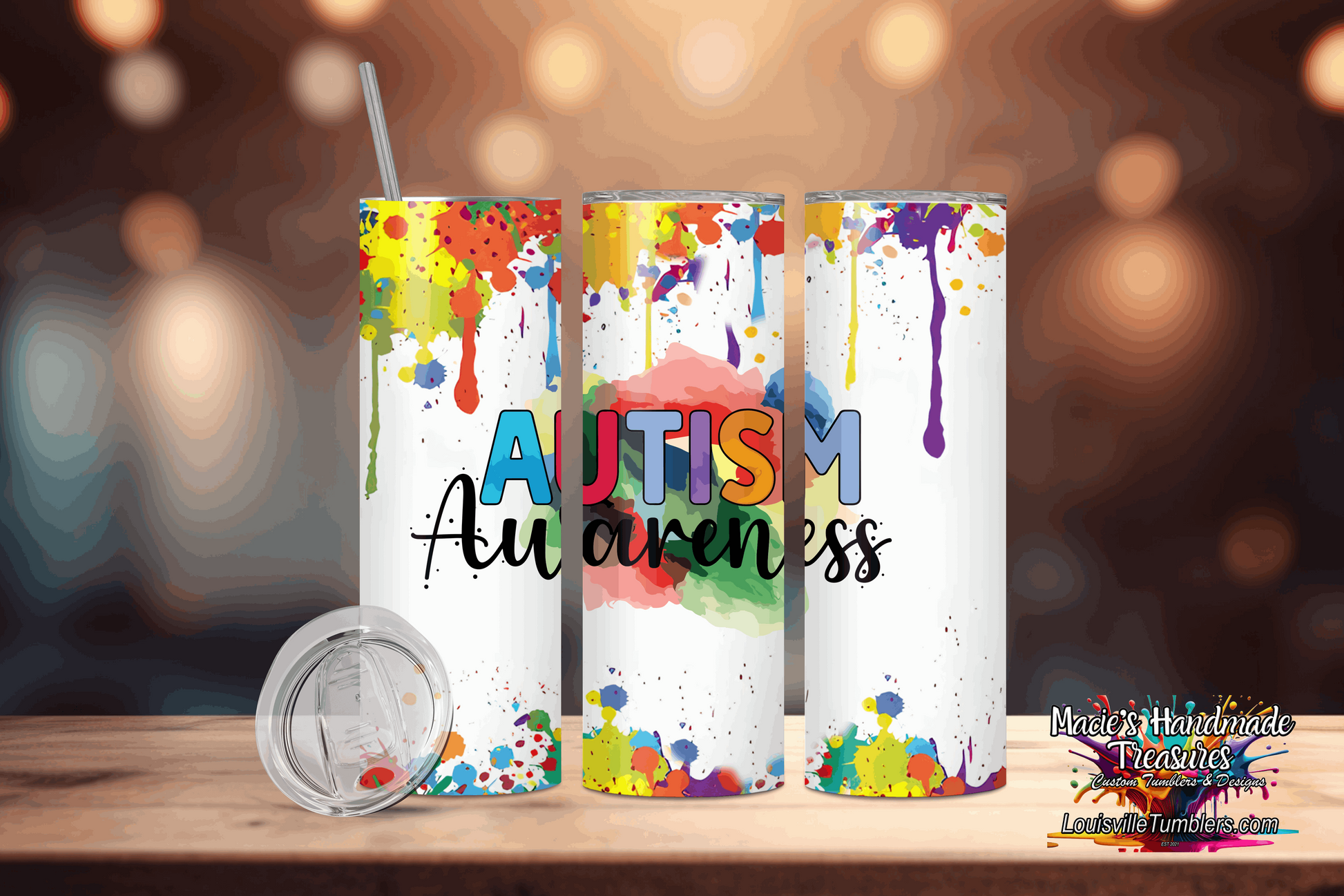 20 oz Autism Awareness Graffiti  Tumbler