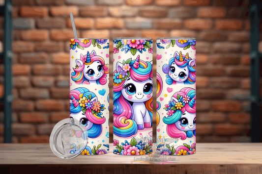 20 oz Colorful Little Unicorn Tumbler