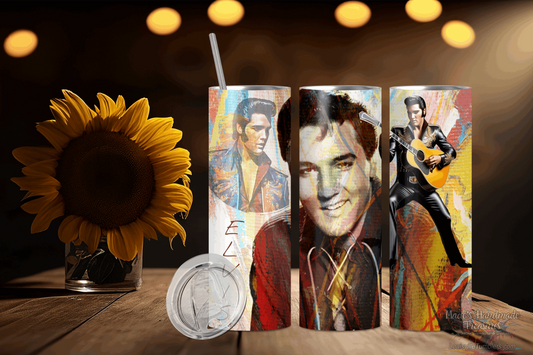 20 oz Elvis Presley Colored Pencil Tumbler