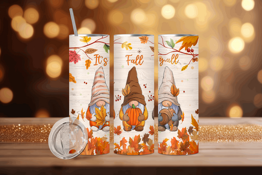 20oz Fall Y'all Gnomes ver2 Tumbler