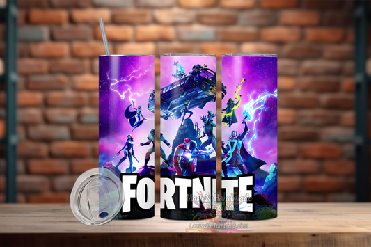 20 oz Fortnite Purple with Drop Bus Tumbler