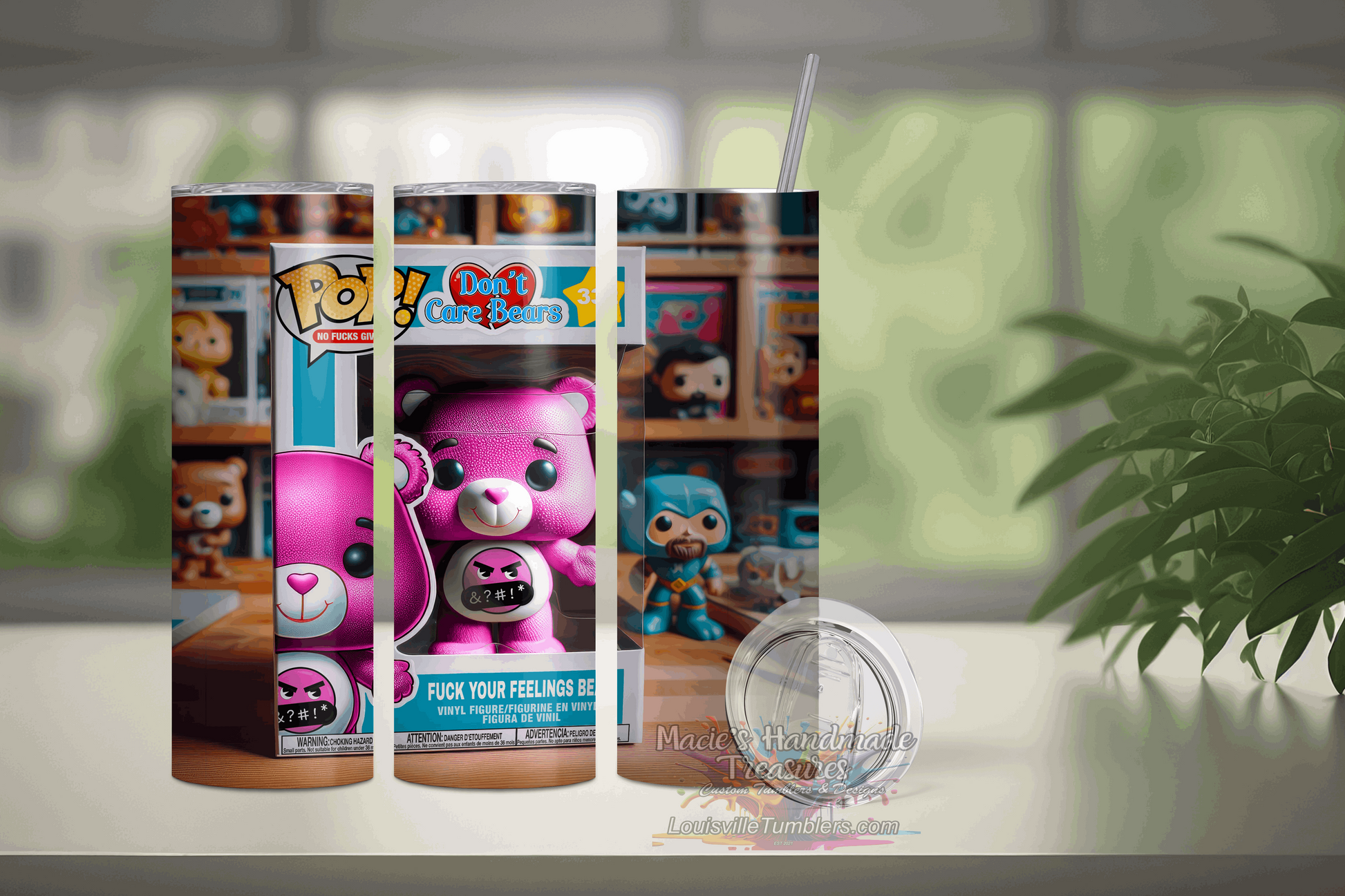 20 oz Don't Care Bear F?ck Your Feelings Tumbler