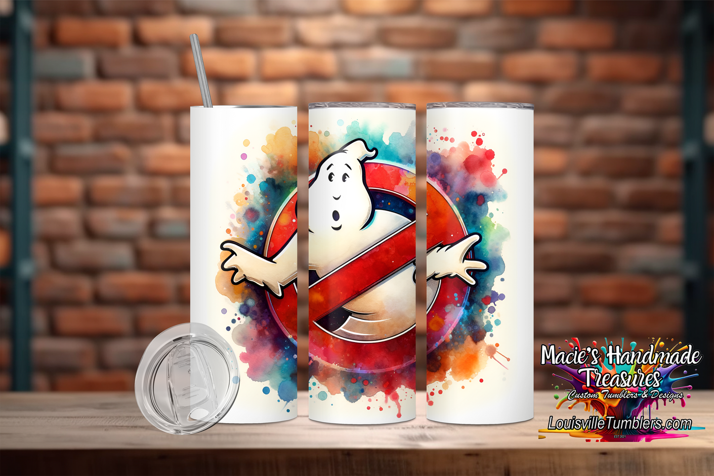 20 oz GhostBusters Water Color Tumbler