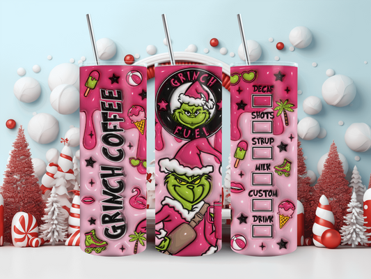 20oz Grinch Coffee Pink Grinch Fuel