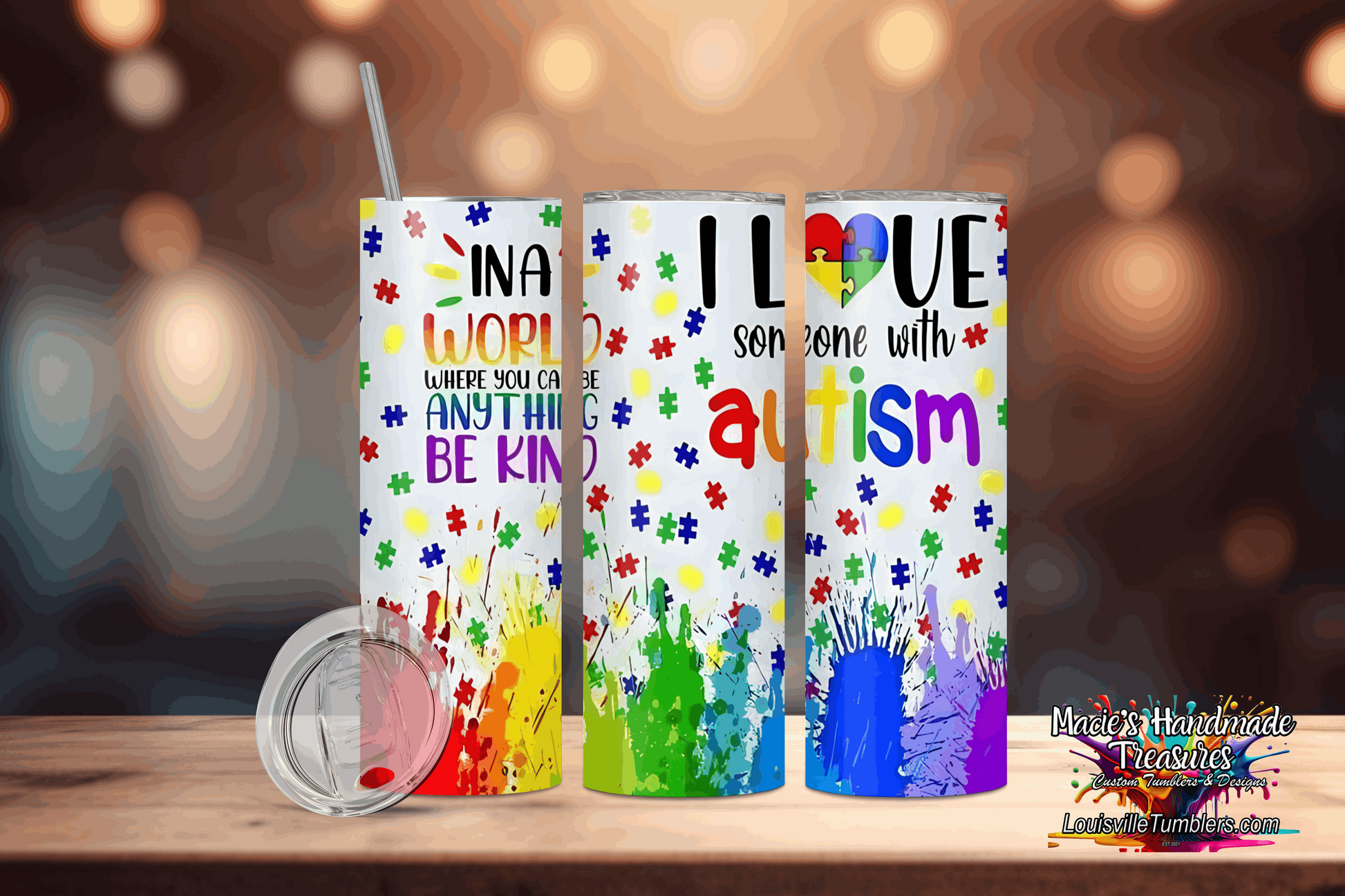 20 oz Autism I Heart Someone Tumbler