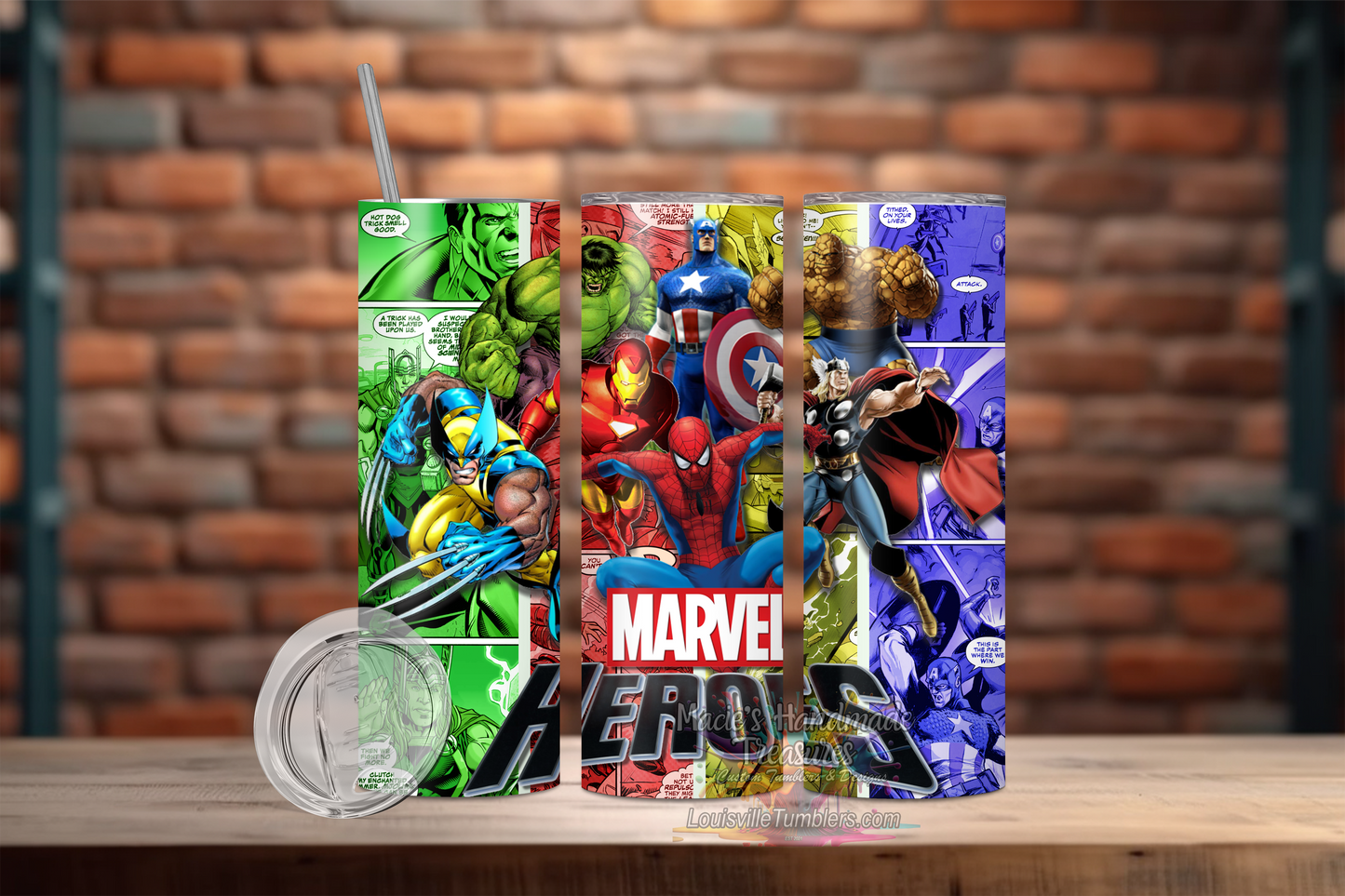 20 oz Marvel Heros
