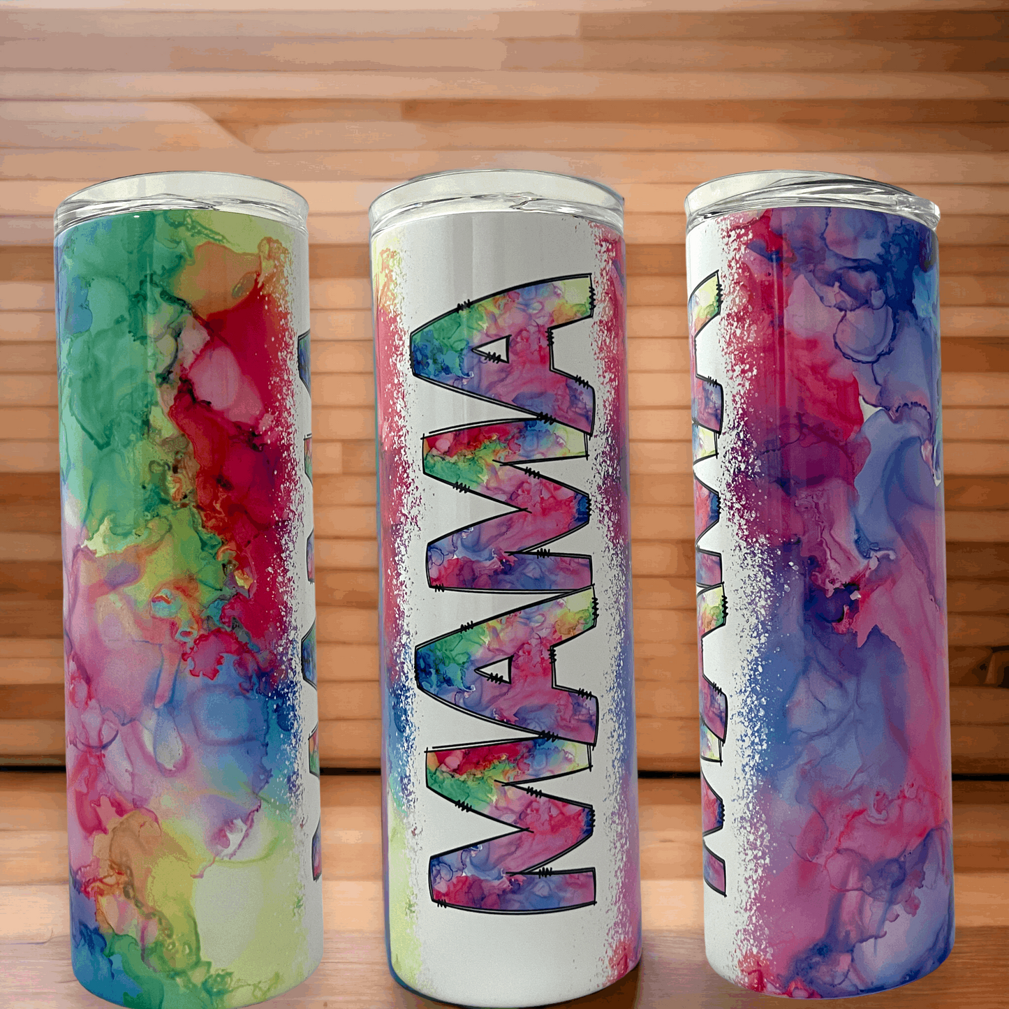 20oz Tumbler, Mama, Colorful,