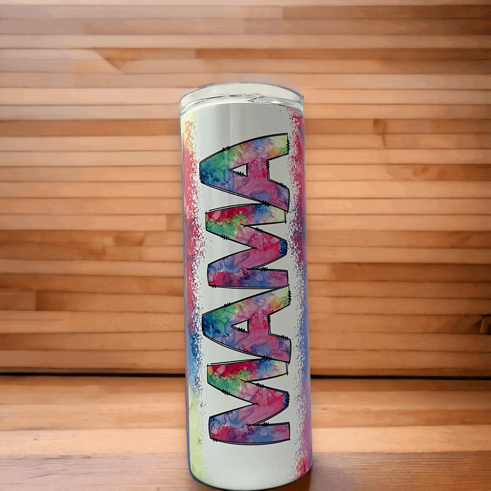 20oz Tumbler, Mama, Colorful,