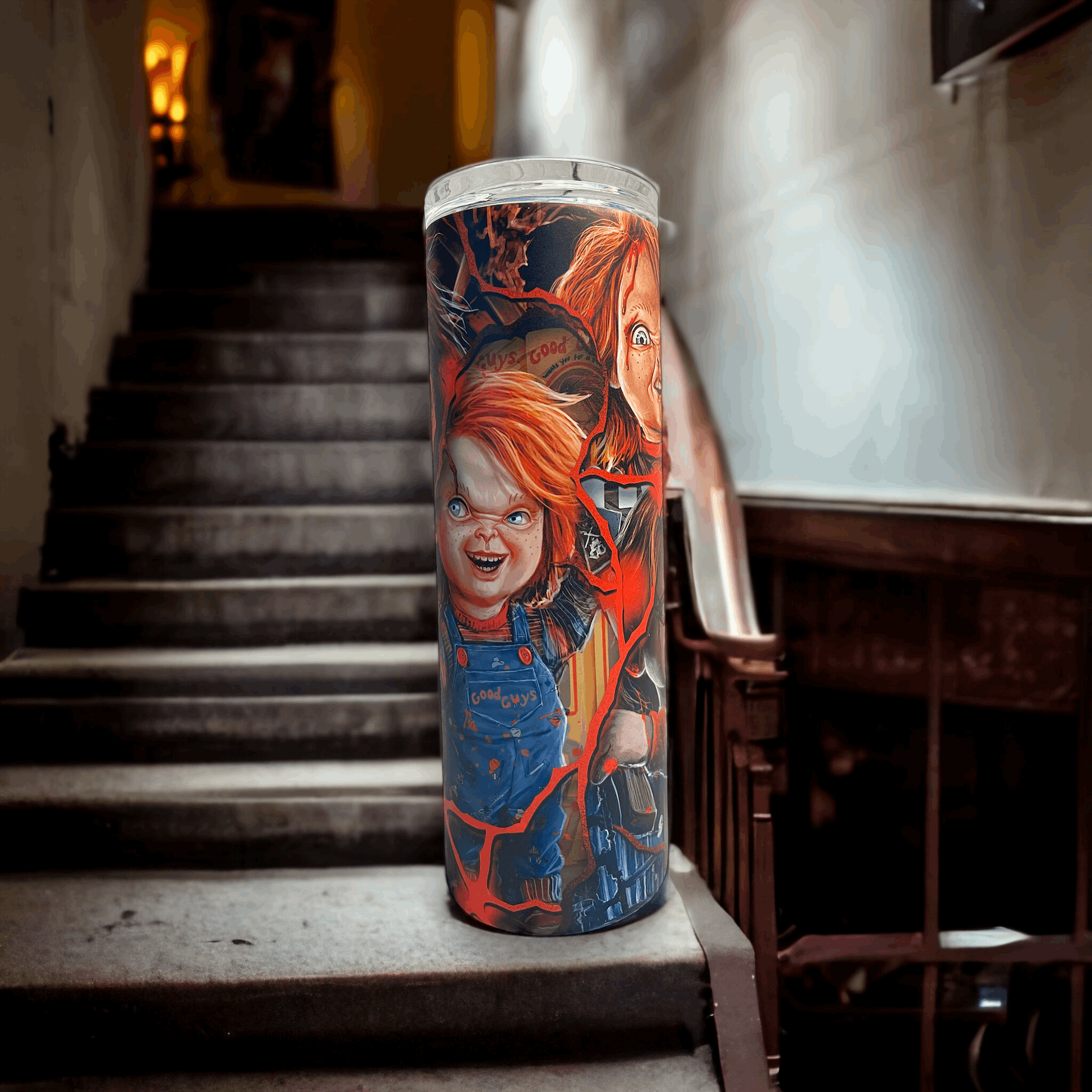 20 oz Child's Play Chucky Red Glow N Dark Tumbler