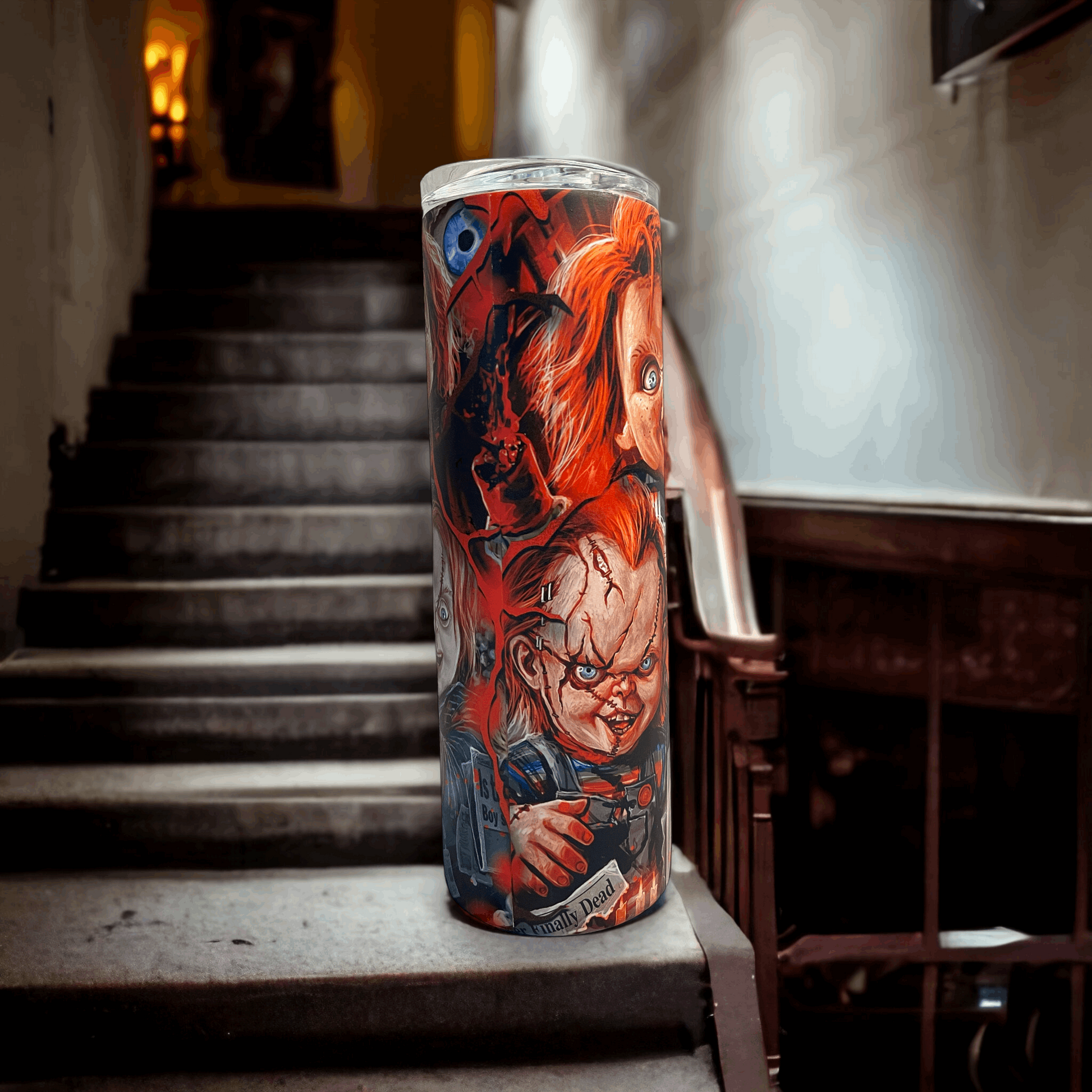 20 oz Child's Play Chucky Red Glow N Dark Tumbler