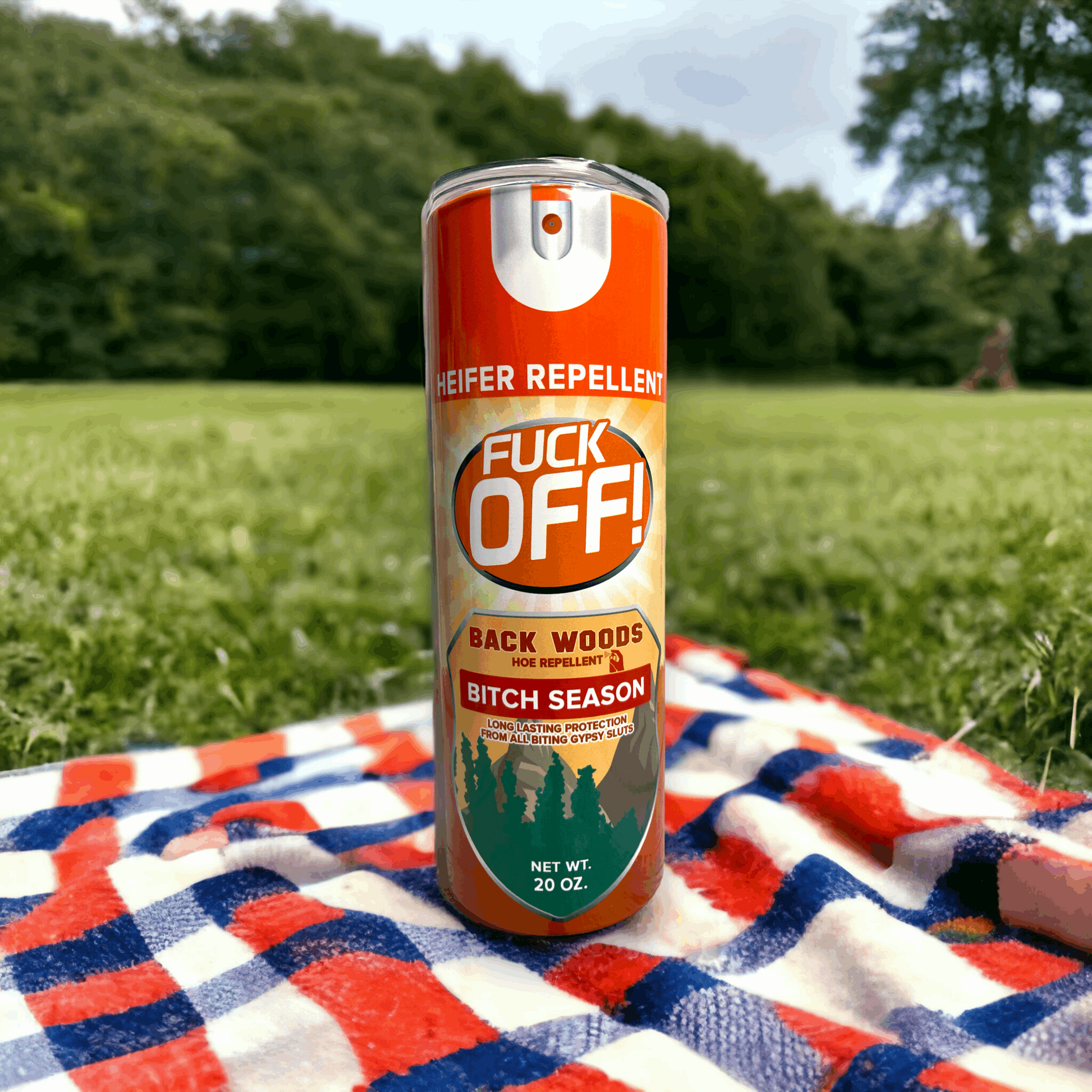 20 oz Heifer Repellent F-Off Orange Tumbler