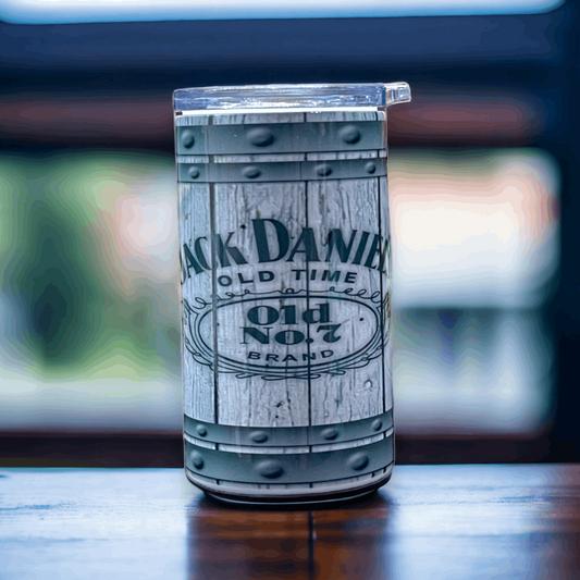 Mini 3oz Shot Tumbler Keychain Jack Daniels Grey Barrel