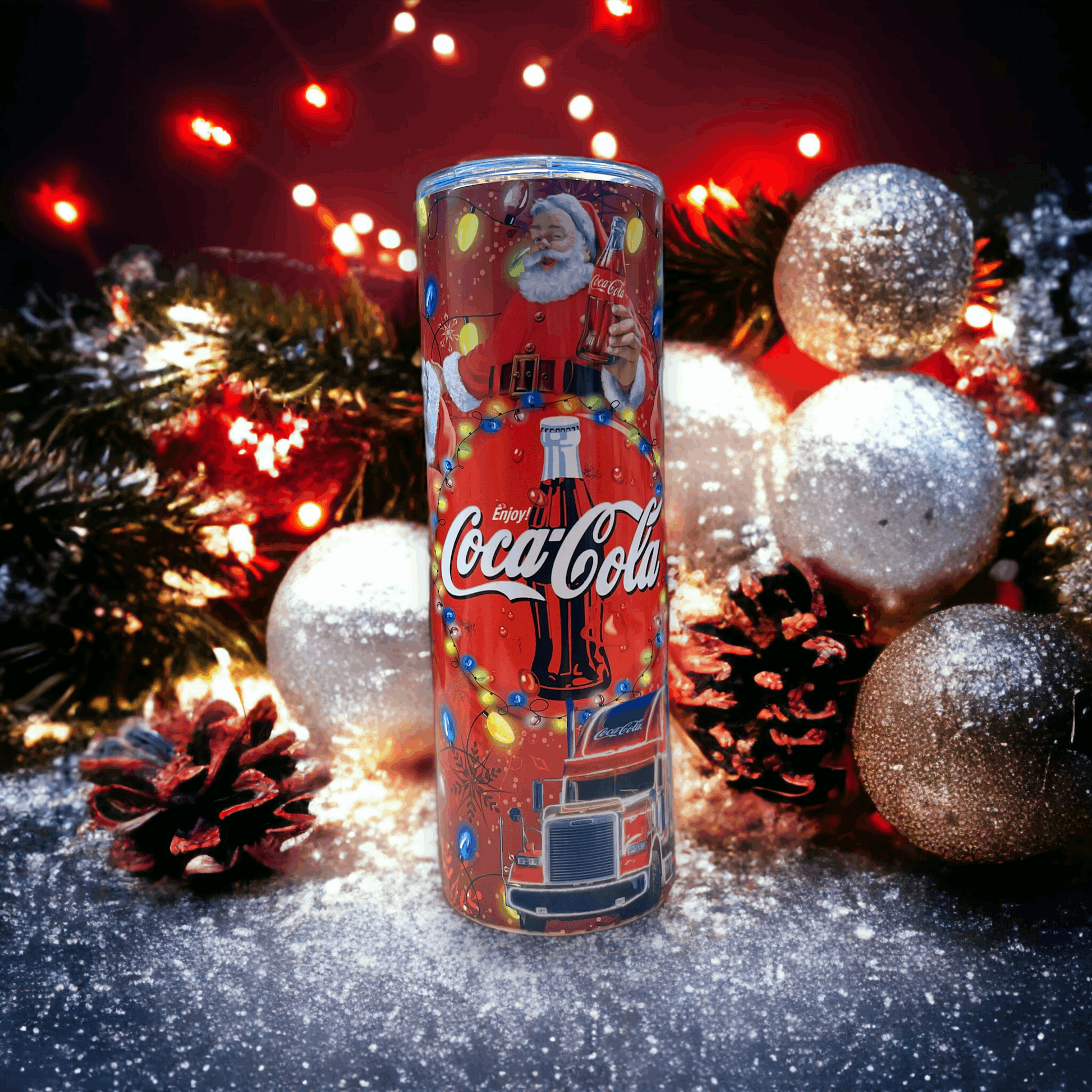 20oz Coca-cola Santa