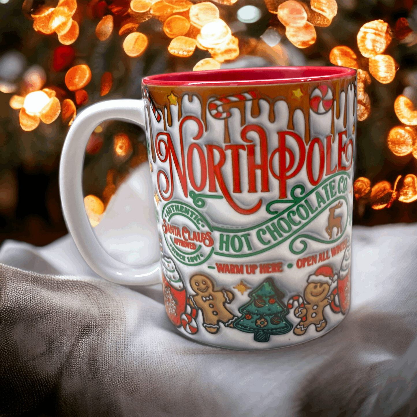 11oz Ceramic coffee Mug North Pole Hot Chocolate