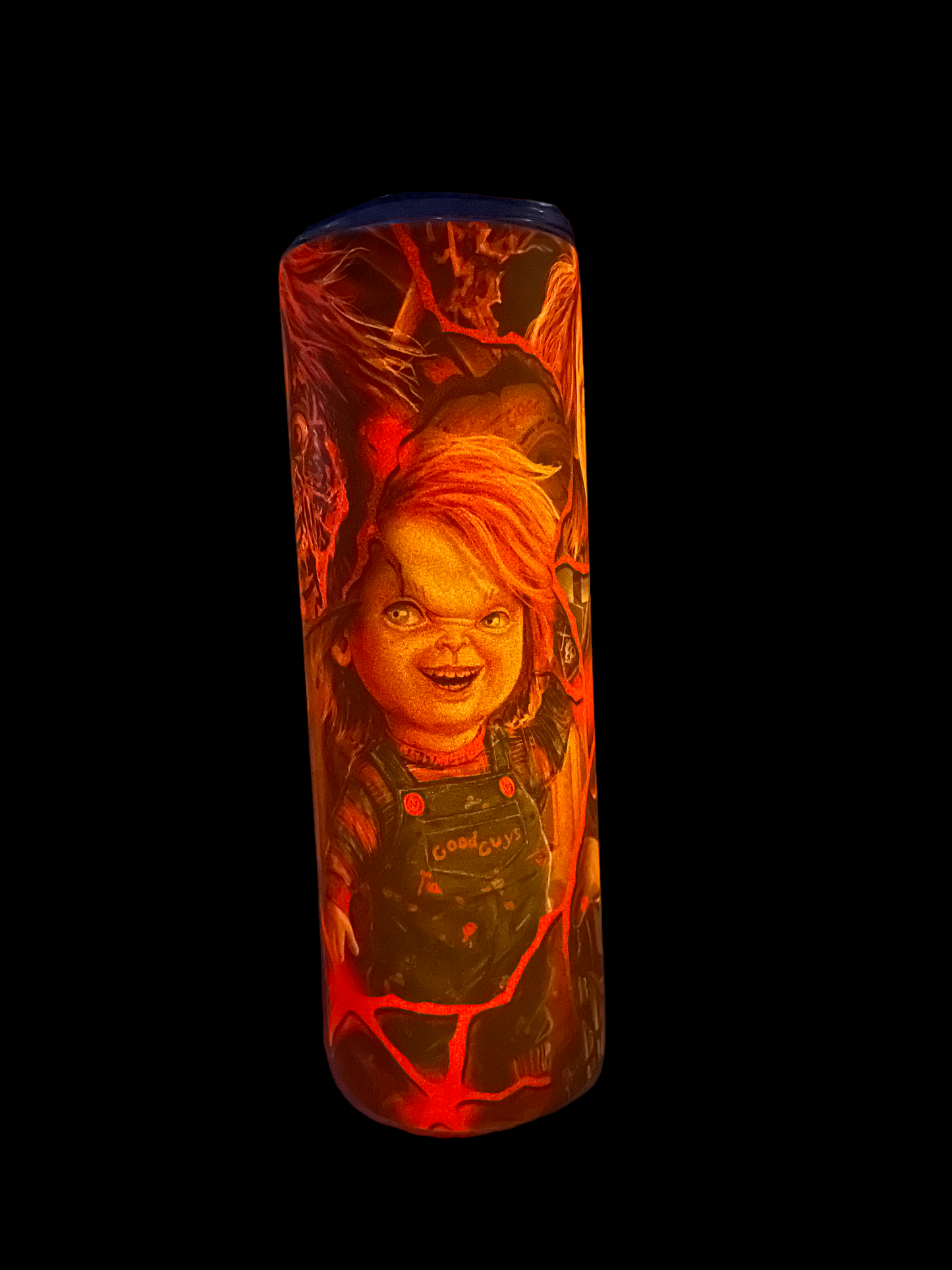 20 oz Child's Play Chucky Red Glow N Dark Tumbler