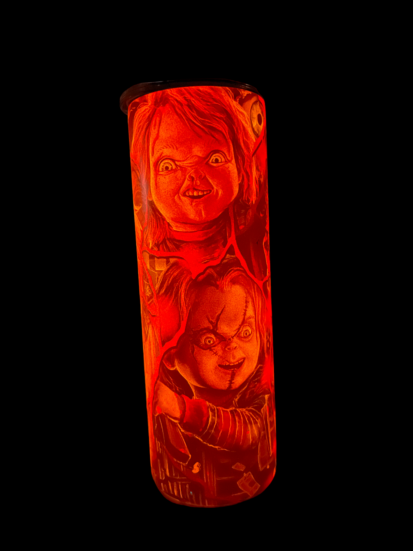 20 oz Child's Play Chucky Red Glow N Dark Tumbler