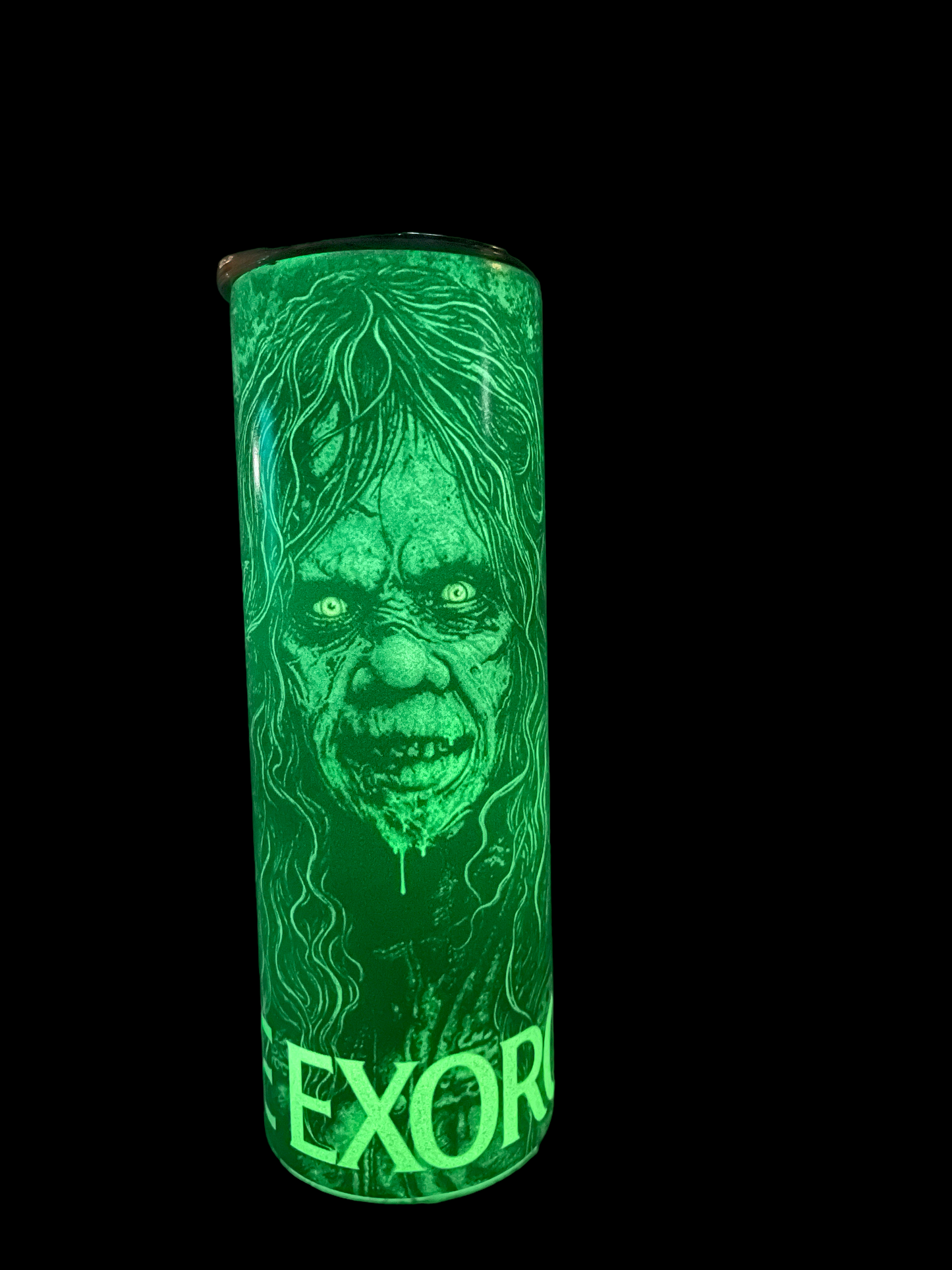 20 oz The Exorcist Green Glow N Dark Tumbler