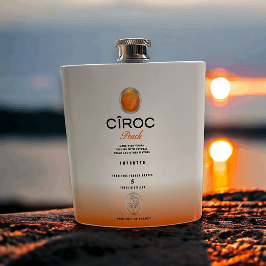 7 oz Peach CIROC Flask