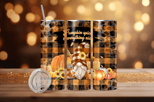 20oz Pumpkin Spice Gnomes Tumbler