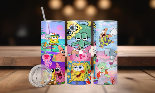 20 oz Spongebob and Friends  Tumbler