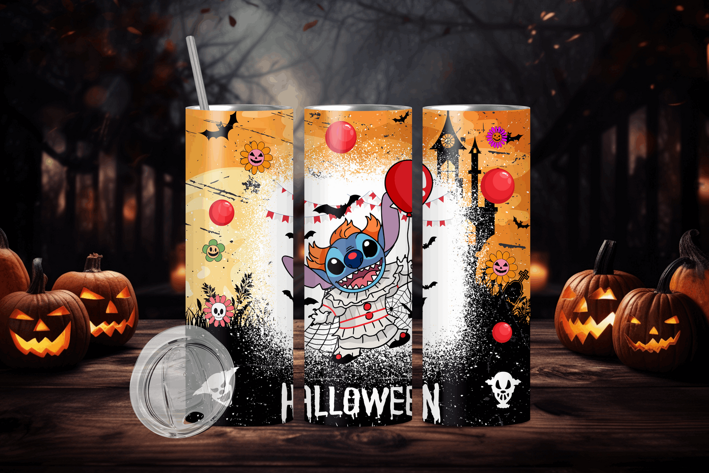 20oz Stitch Halloween IT Tumbler