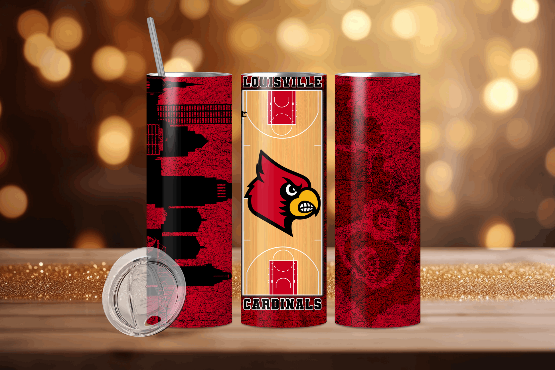 20oz UofL Basketball Court