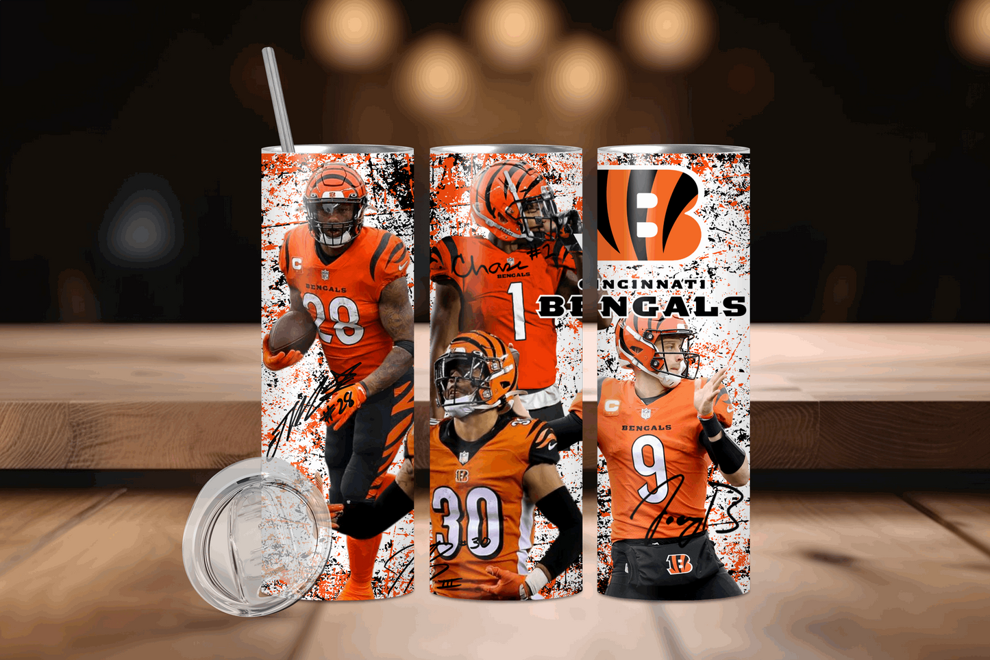 20oz Bengals Football with players