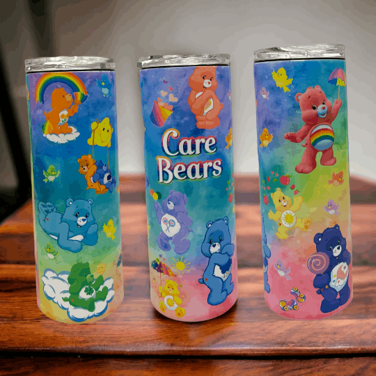 20oz Tumbler CareBears. Retro, 80's Cartoon, 90's Cartoons