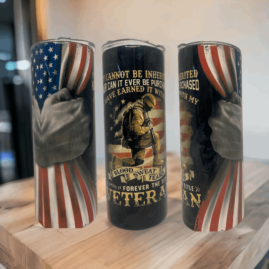 20oz Tumbler, American Flag, Veterans, Freedom, Second Amendment, Military