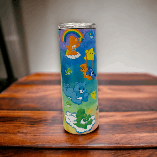 20oz Tumbler CareBears. Retro, 80's Cartoon, 90's Cartoons