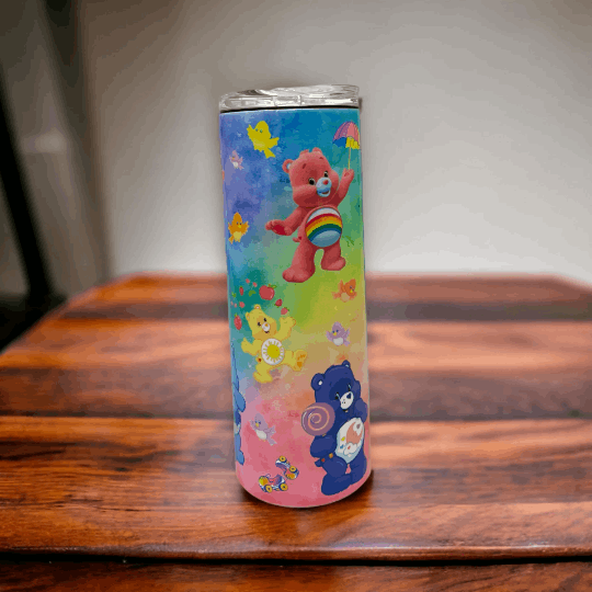 20oz Tumbler CareBears. Retro, 80's Cartoon, 90's Cartoons