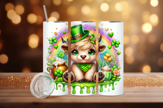 20oz Saint Patrick's Day Cow with Rainbow & Golden Pot