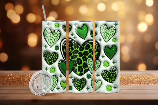 20oz St Patrick's Day Heart's